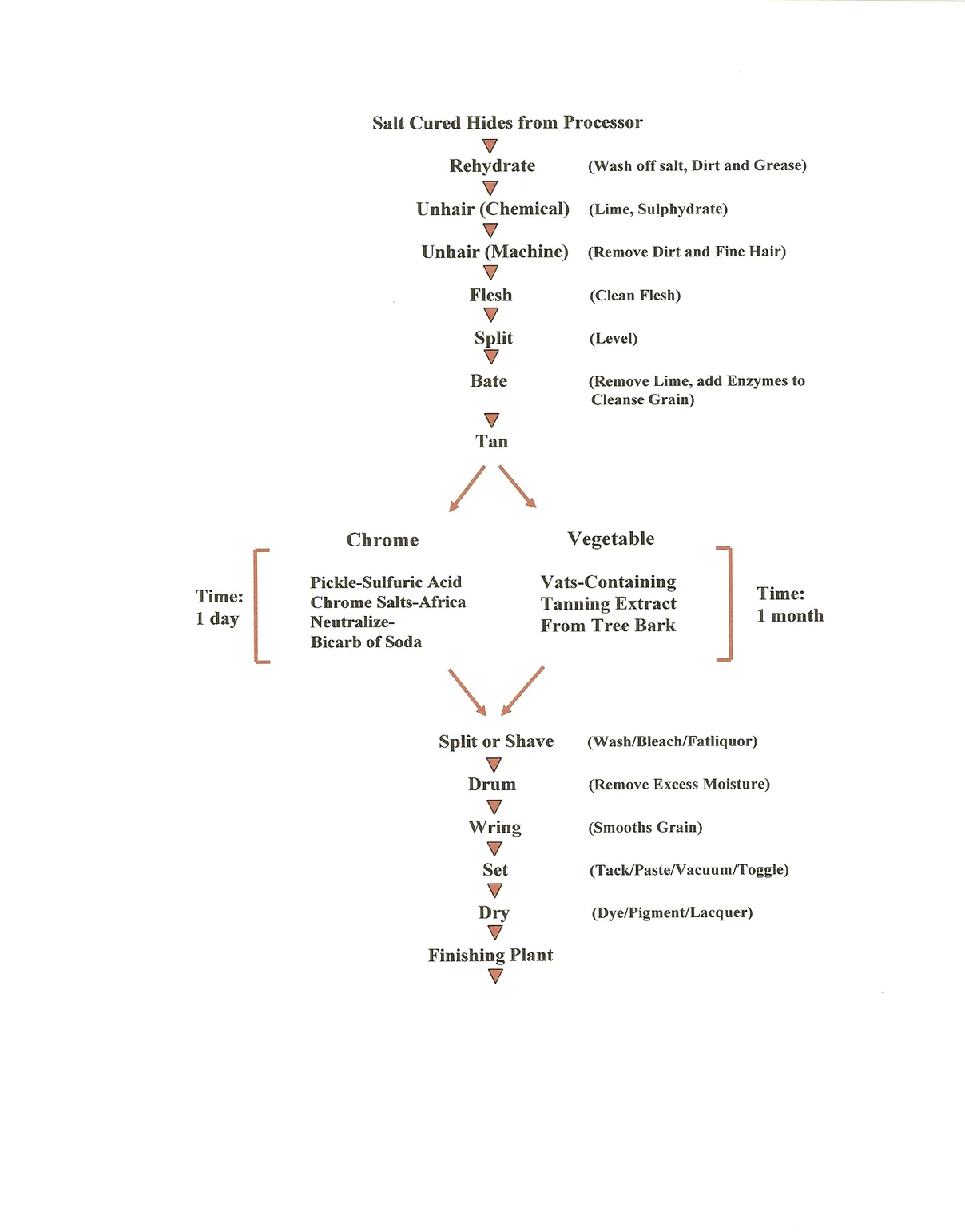 leather tanning process diagram
