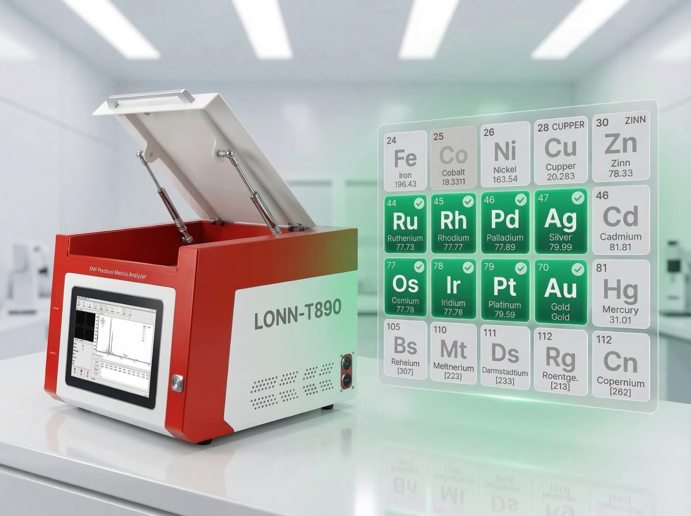 Measurable precious metal elements