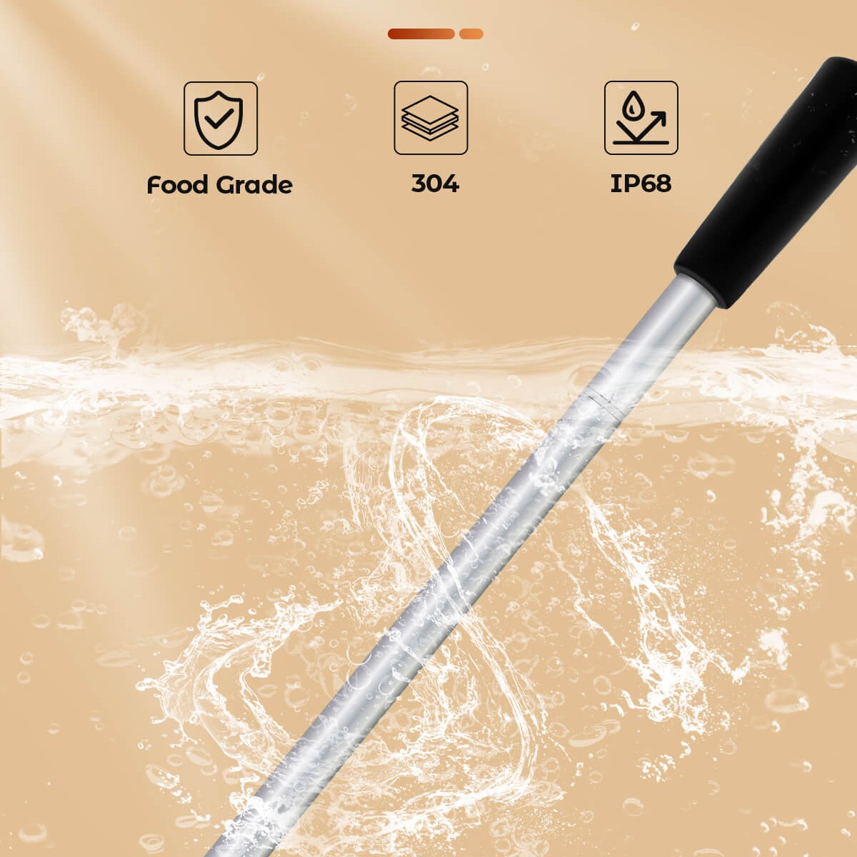 waterproof probe wireless thermometer