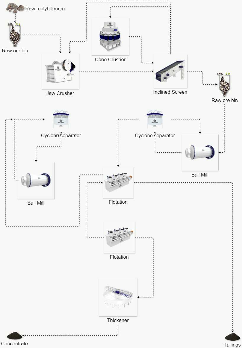 molybdenum beneficiation process flow